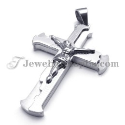 Pingente Clássico De Cruz De Jesus Em Titânio