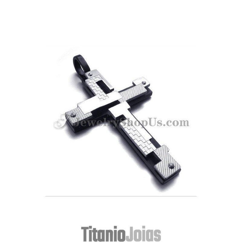 Pingente De Cruz De Titânio Preto Da Moda Pingente De Cruz De Titânio Preto Da Moda