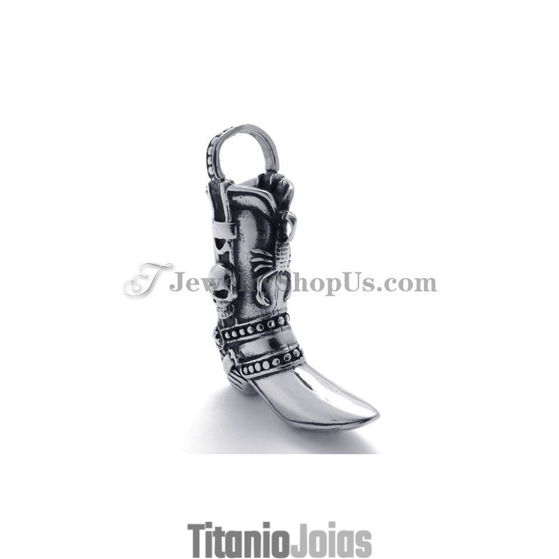 Pingente De Titânio Em Formato De Bota Da Moda Pingente De Titânio Em Formato De Bota Da Moda