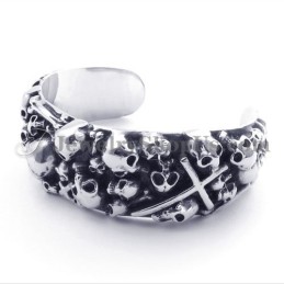 Pulseira De Caveiras De Titânio