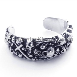 Pulseira De Caveiras De Titânio
