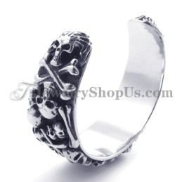 Pulseira De Caveiras De Titânio