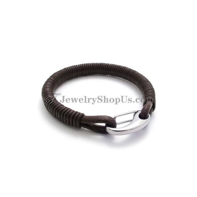 Pulseira De Couro De Titânio Da Moda Pulseira De Couro De Titânio Da Moda