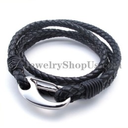 Pulseira De Couro De Titânio