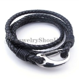 Pulseira De Couro De Titânio