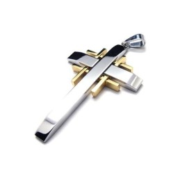 Colar Com Pingente De Cruz De Titânio Puro Masculino (Novo)