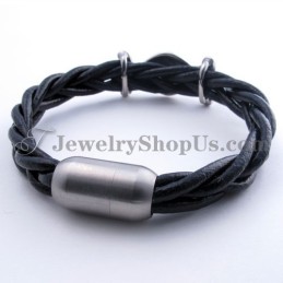 Pulseira De Couro De Titânio Da Moda