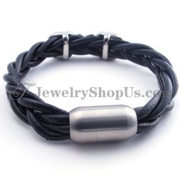 Pulseira De Couro De Titânio Da Moda