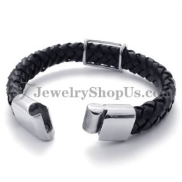 Pulseira De Couro De Titânio Da Moda
