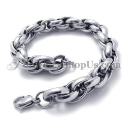 Pulseira De Titânio Prateada Da Moda