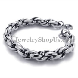 Pulseira De Titânio Prateada Da Moda