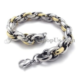 Pulseira De Titânio Dourada Da Moda