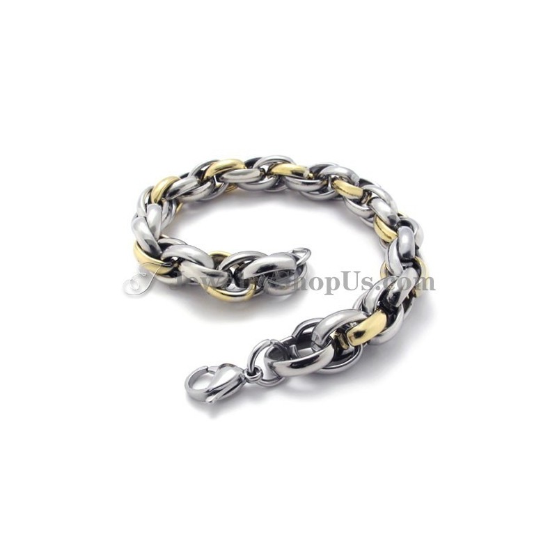 Pulseira De Titânio Dourada Da Moda Pulseira De Titânio Dourada Da Moda