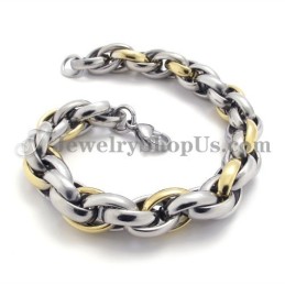 Pulseira De Titânio Dourada Da Moda
