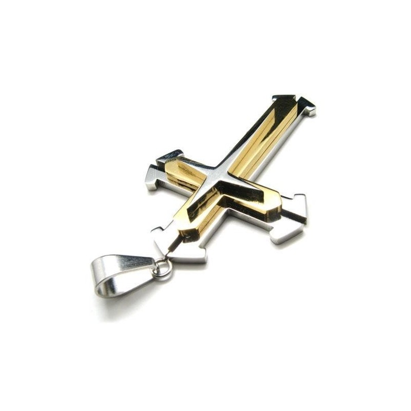 Colar Com Pingente De Estrela Em Titânio Puro Masculino E Corrente Em Cruz Colar Com Pingente De Estrela Em Titânio Puro Masculino E Corrente Em Cruz