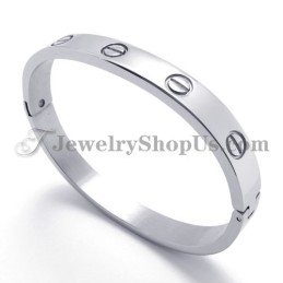 Pulseira Elegante De Prata E Titânio Para Mulheres