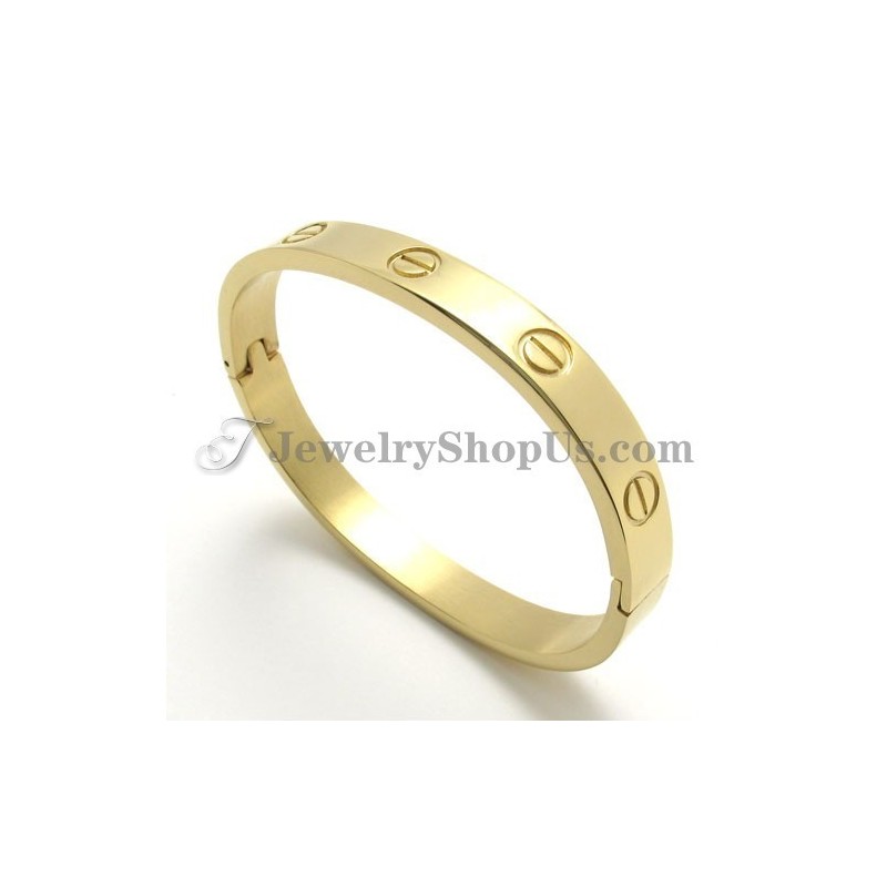 Pulseira Elegante De Titânio Dourado Para Mulheres Pulseira Elegante De Titânio Dourado Para Mulheres