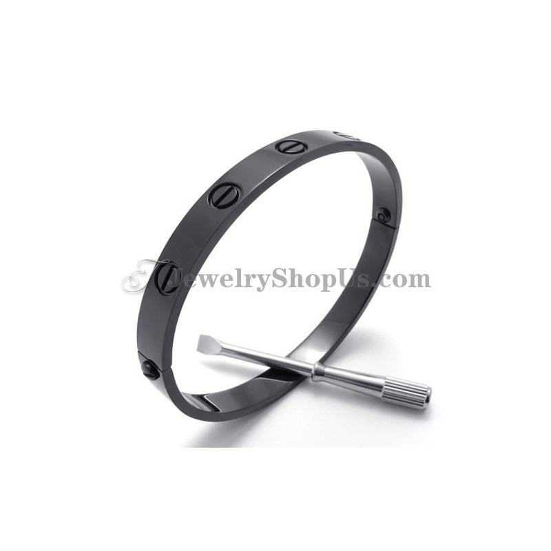 Linda Pulseira Preta Masculina De Titânio Linda Pulseira Preta Masculina De Titânio