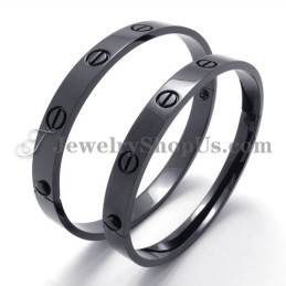Pulseira Elegante De Titânio Preto Para Mulheres