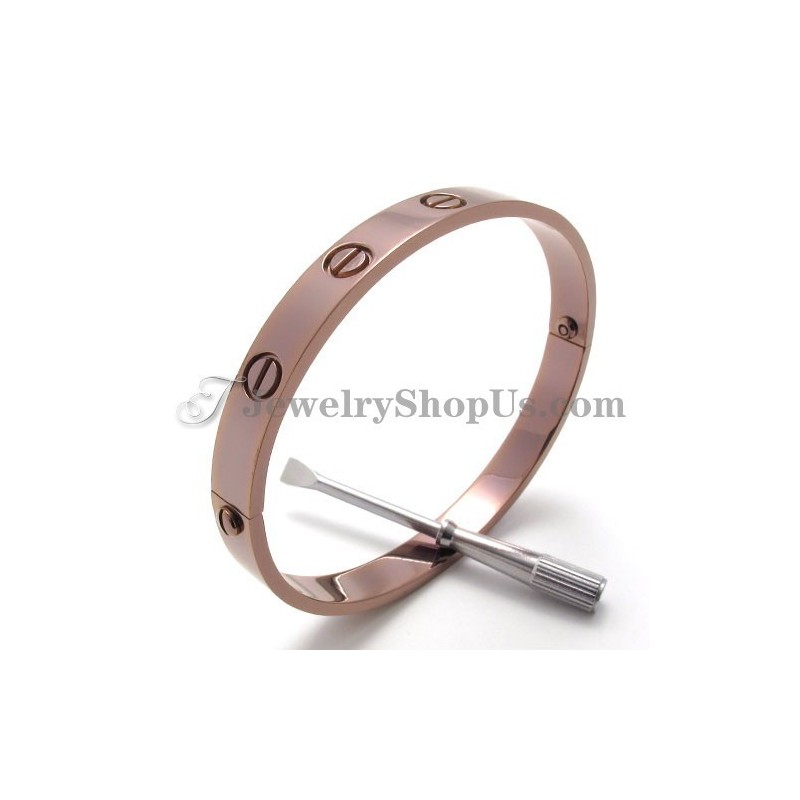 Pulseira Elegante De Titânio Em Ouro Rosa Para Mulheres Pulseira Elegante De Titânio Em Ouro Rosa Para Mulheres