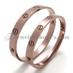 Pulseira Elegante De Titânio Em Ouro Rosa Para Mulheres