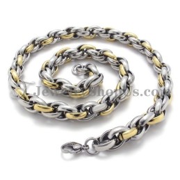 Colar Elegante De Titânio Dourado