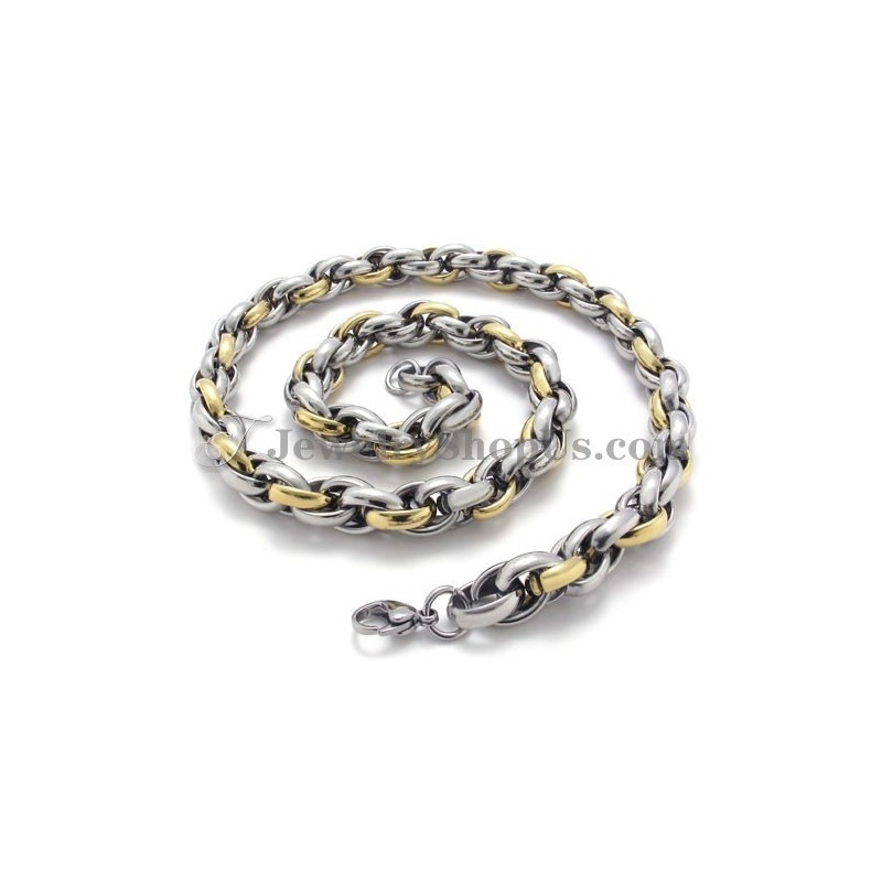 Colar Elegante De Titânio Dourado Colar Elegante De Titânio Dourado