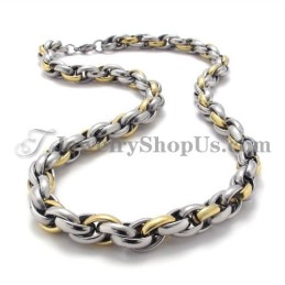 Colar Elegante De Titânio Dourado