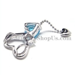 Pingente De Coração Doce Em Prata 925 Com Zircônia (Galvanizado Em Platina) Com Corrente Grátis