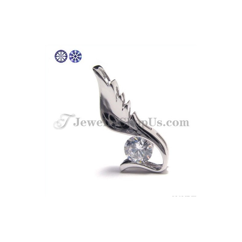Pingente De Zircônia Em Prata 925 (Platina Galvanizada) Com Corrente Grátis Pingente De Zircônia Em Prata 925 (Platina Galvanizada) Com Corrente Grátis