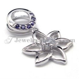Pingente De Prata 925 Com Zircônia (Platina Galvanizada) Com Corrente Grátis