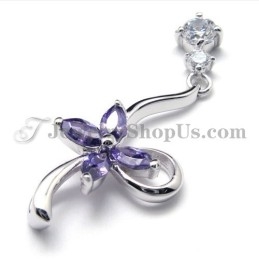 Pingente De Prata 925 Com Zircônia (Platina Galvanizada) Com Corrente Grátis