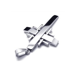 Colar Com Pingente De Cruz De Titânio Puro Prateado Masculino (Novo)