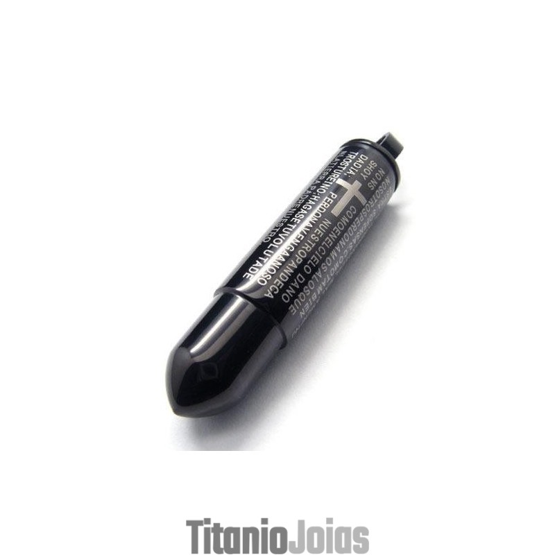 Colar Masculino Preto De Titânio Puro Com Pingente De Bala Colar Masculino Preto De Titânio Puro Com Pingente De Bala
