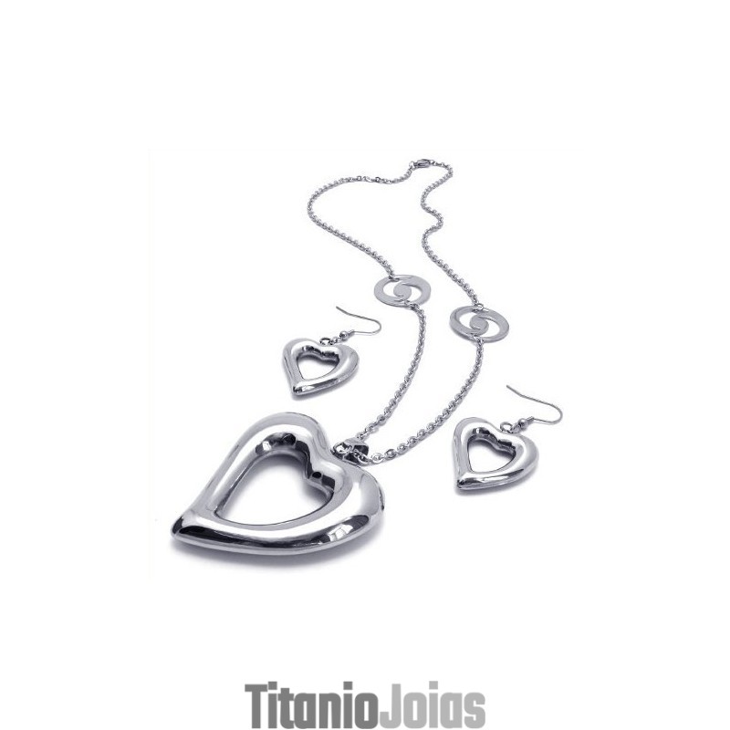 Conjunto De Joias De Titânio Com Formato Elegante, Cor Brilhante E Qualidade Estável, Incluindo Colar, Pingente E Brinco Conjunto De Joias De Titânio Com Formato Elegante, Cor Brilhante E Qualidade Estável, Incluindo Colar, Pingente E Brinco