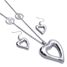 Conjunto De Joias De Titânio Com Formato Elegante, Cor Brilhante E Qualidade Estável, Incluindo Colar, Pingente E Brinco
