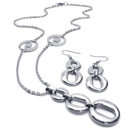 Conjunto De Joias De Titânio De Excelente Qualidade E Design Destro, Incluindo Colar, Pingente E Brinco