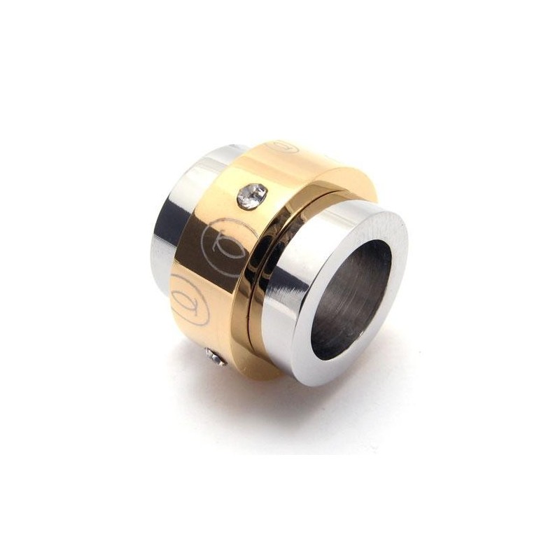 Colar Com Pingente De Anéis De Titânio Puro Dourado Masculino (Novo) Colar Com Pingente De Anéis De Titânio Puro Dourado Masculino (Novo)