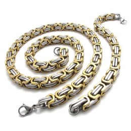Conjunto De Joias De Titânio De Qualidade Estável E Brilho De Cor Finamente Processado, Incluindo Colar E Pulseira