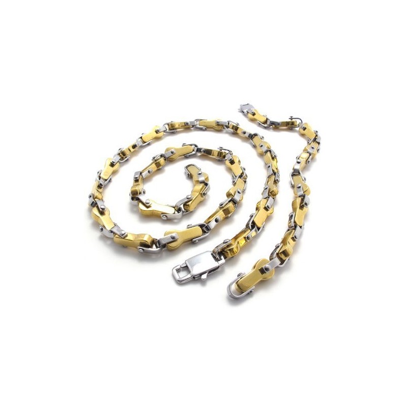 Conjunto De Joias De Titânio Com Design Moderno, Brilho De Cor E Qualidade Estável, Incluindo Colar E Pulseira Conjunto De Joias De Titânio Com Design Moderno, Brilho De Cor E Qualidade Estável, Incluindo Colar E Pulseira