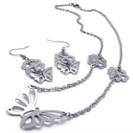 Conjunto De Joias De Titânio Com Design Atraente, Brilho De Cor E Qualidade Estável, Incluindo Colar, Pingente E Brinco