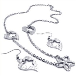 Conjunto De Joias De Titânio De Qualidade Confiável E Com Fabricação Habilidosa, Incluindo Colar, Pingente E Brinco