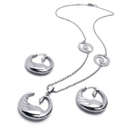 Conjunto De Joias De Titânio Com Formato Elegante, Cor Brilhante E Excelente Qualidade, Incluindo Colar, Pingente E Brinco