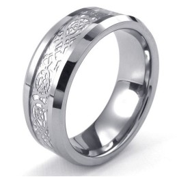 Anel De Tungstênio Com Design Bonito, Cor Brilhante E Qualidade Estável