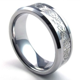 Anel De Tungstênio Com Design Bonito, Cor Brilhante E Qualidade Estável