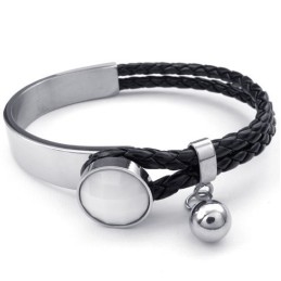 Pulseira De Couro De Titânio De Excelente Qualidade, Finamente Processada E Com Cores Delicadas