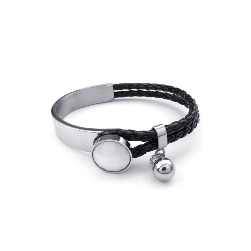 Pulseira De Couro De Titânio De Excelente Qualidade, Finamente Processada E Com Cores Delicadas