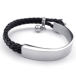 Pulseira De Couro De Titânio De Excelente Qualidade, Finamente Processada E Com Cores Delicadas