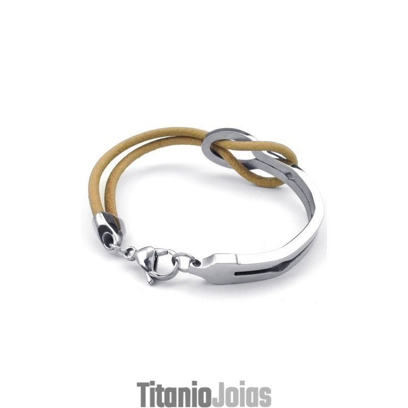 Pulseira De Couro De Titânio Com Formato Elegante E Cores Delicadas De Excelente Qualidade Pulseira De Couro De Titânio Com Formato Elegante E Cores Delicadas De Excelente Qualidade