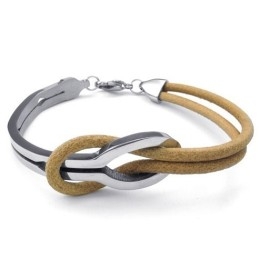 Pulseira De Couro De Titânio Com Formato Elegante E Cores Delicadas De Excelente Qualidade